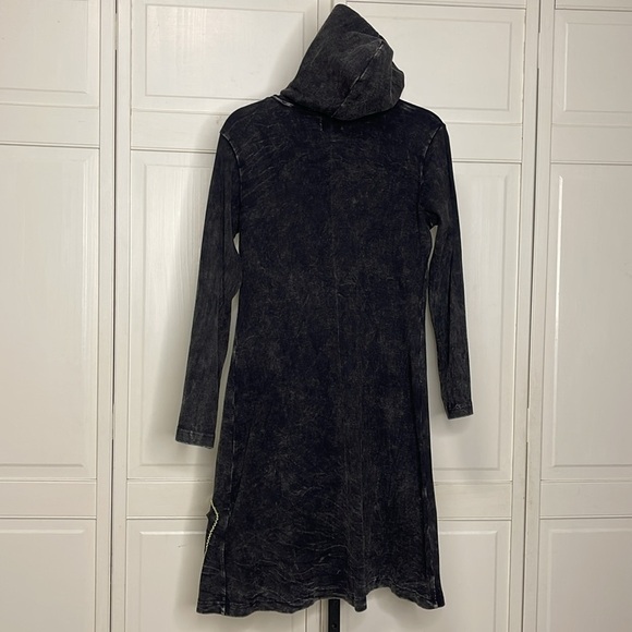 Rising International Women’s Handmade Long Jacket Dress Hoodie Full Zip Sz L - Picture 9 of 13